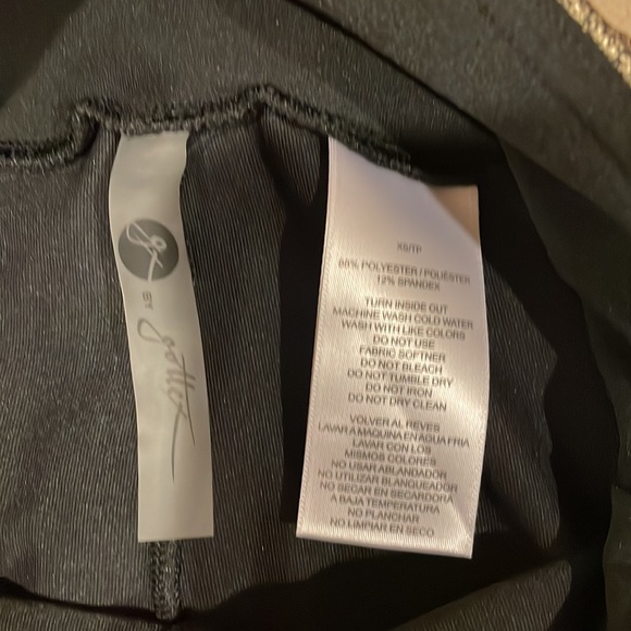 Gottex Gold and Black Speckle Leggings In Size XS - Picture 3 of 5